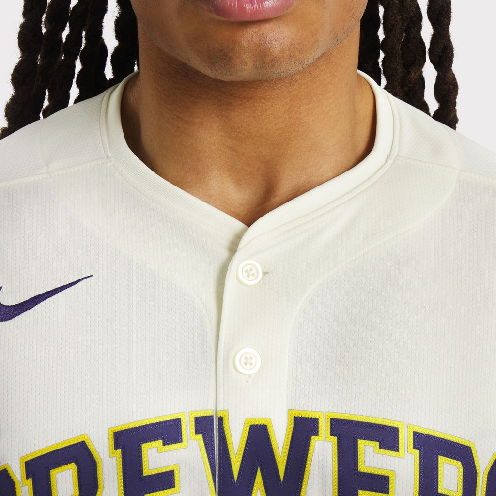 Milwaukee Brewers Christian Yelich Nike Home Limited Player Jersey - Cream