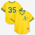 Athletics Rickey Henderson Mitchell & Ness Authentic Batting Practice Jersey - Yellow