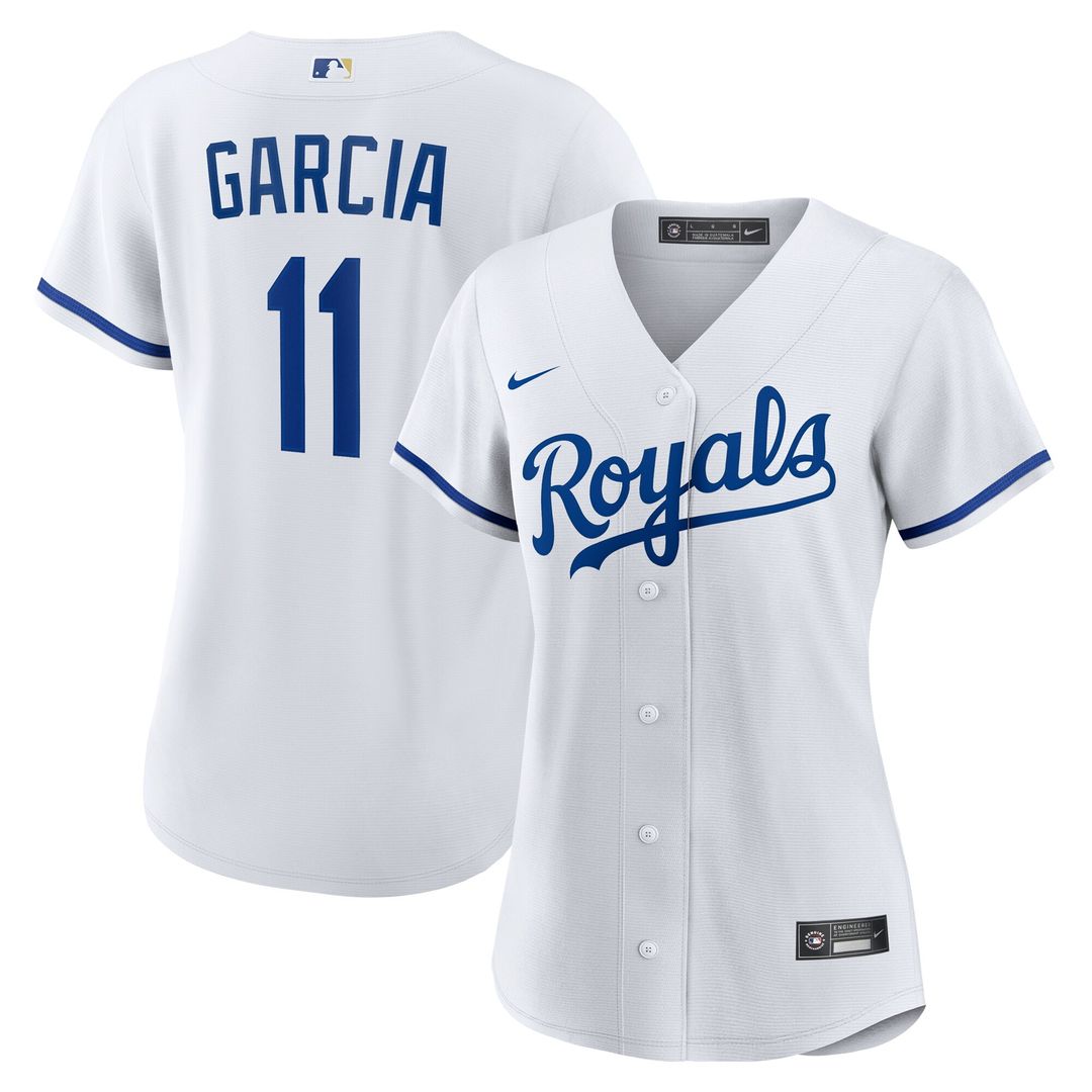 Kansas City Royals Maikel Garcia Nike Women's Home Replica Jersey - White
