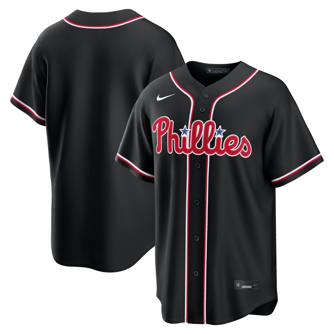 Philadelphia Phillies Nike Fashion Replica Black Out Jersey