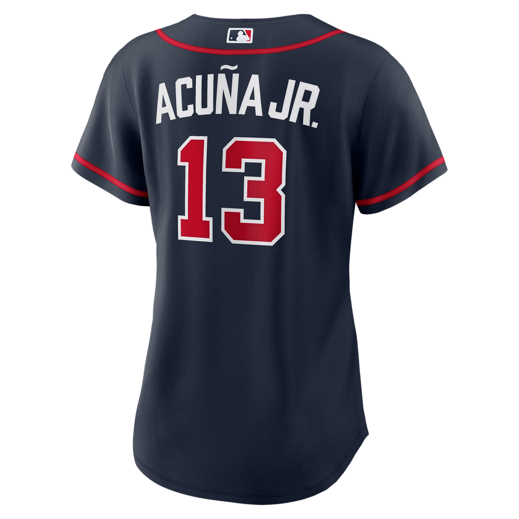 Atlanta Braves Ronald Acuña Jr. Nike Women's Alternate Replica Jersey - Navy
