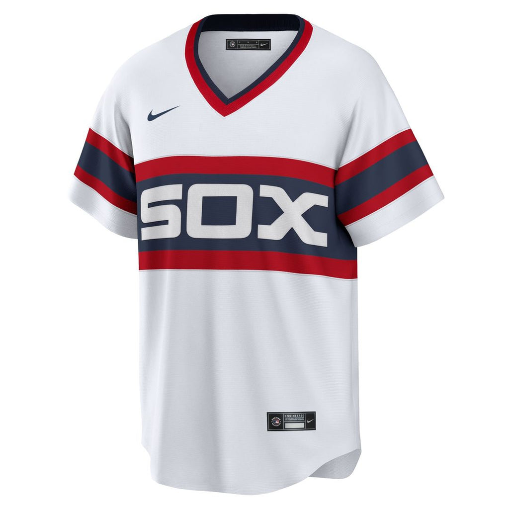 Chicago White Sox Carlton Fisk Nike Home Cooperstown Team Player Jersey - White