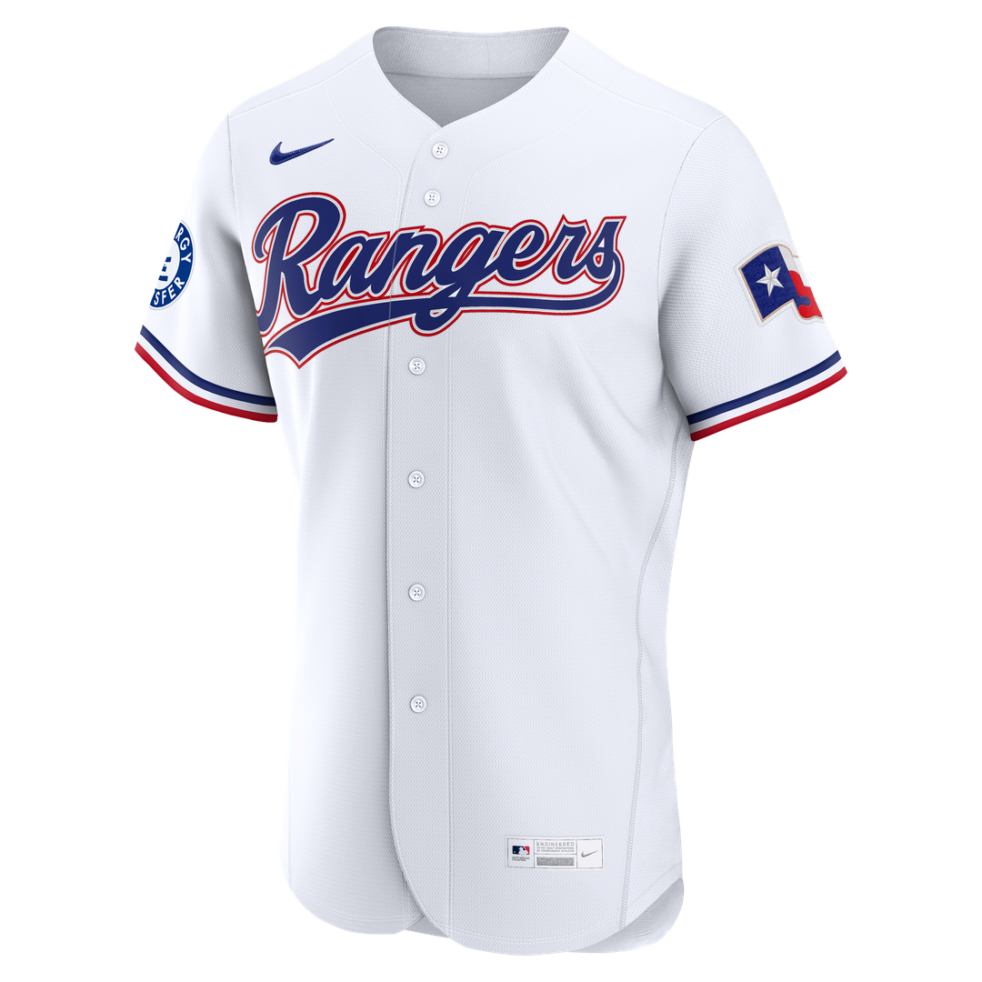 Texas Rangers Corey Seager Nike Home Authentic Sponsor Patch Jersey - White