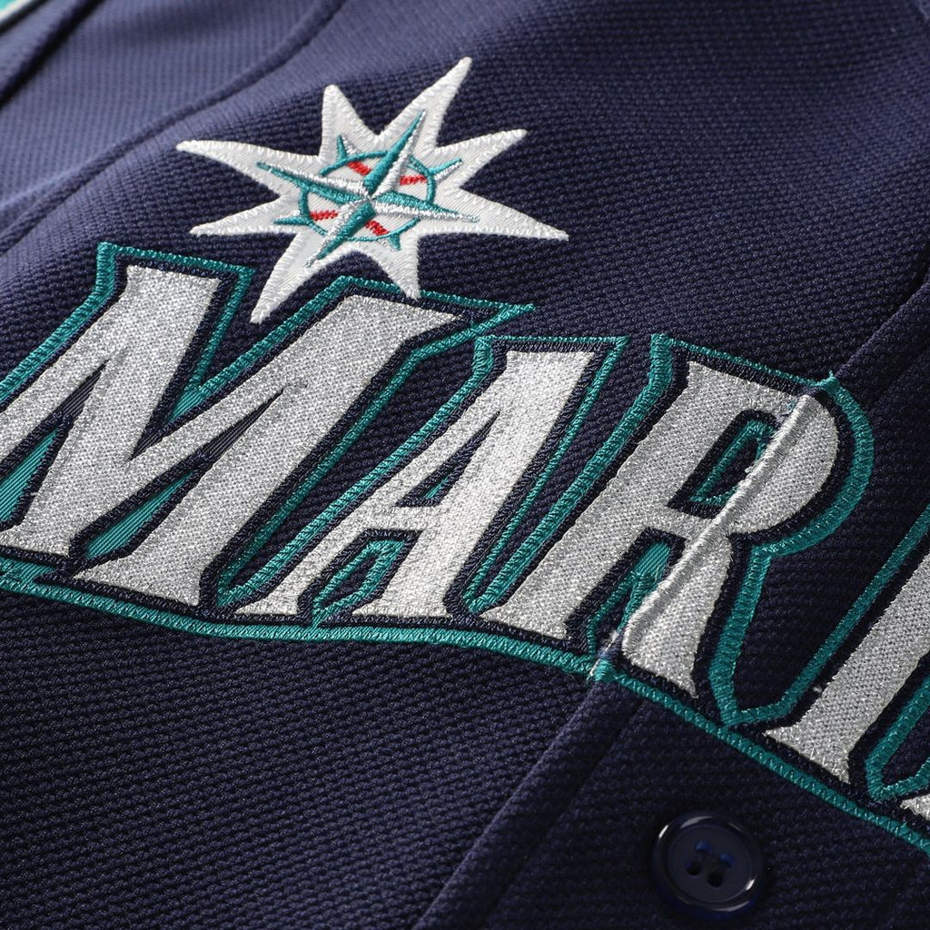 Seattle Mariners Ichiro Suzuki Mitchell & Ness 2006 Cooperstown Mesh Batting Practice Button - Up Jersey - Navy