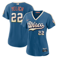 Milwaukee Brewers Christian Yelich Nike Women's 2026 City Connect Stadium Jersey - Mineral Blue