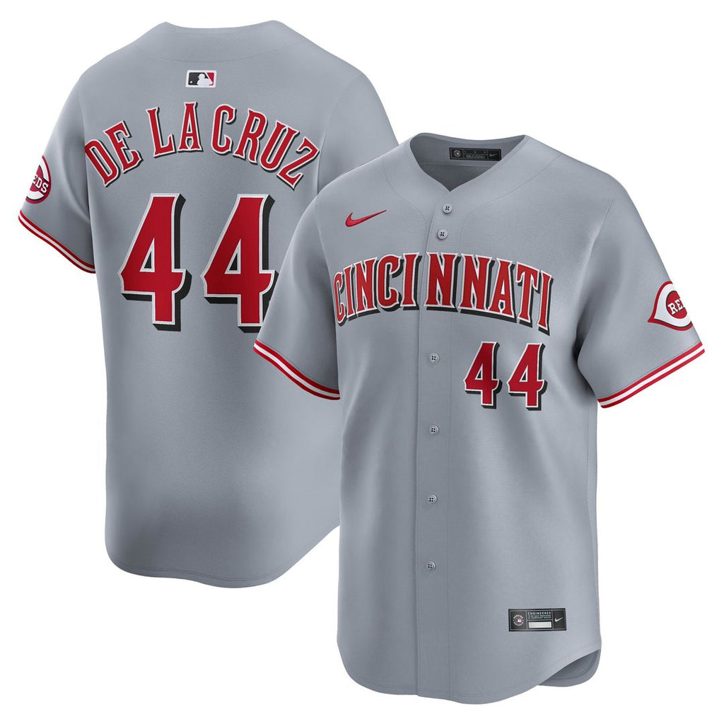 Cincinnati Reds Elly De La Cruz Nike Road Limited Player Jersey - Gray