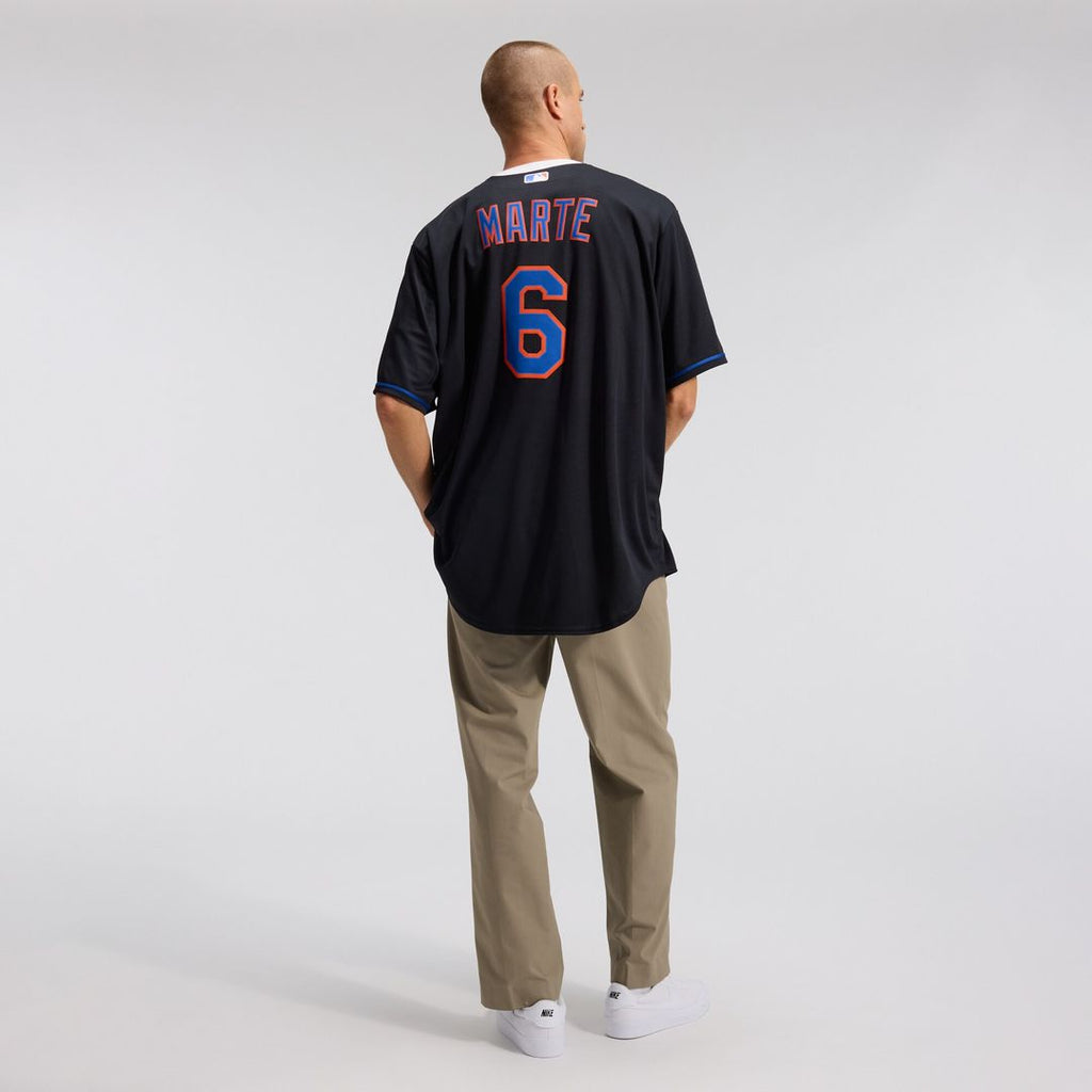 New York Mets Starling Marte Nike Alternate Replica Jersey - Black