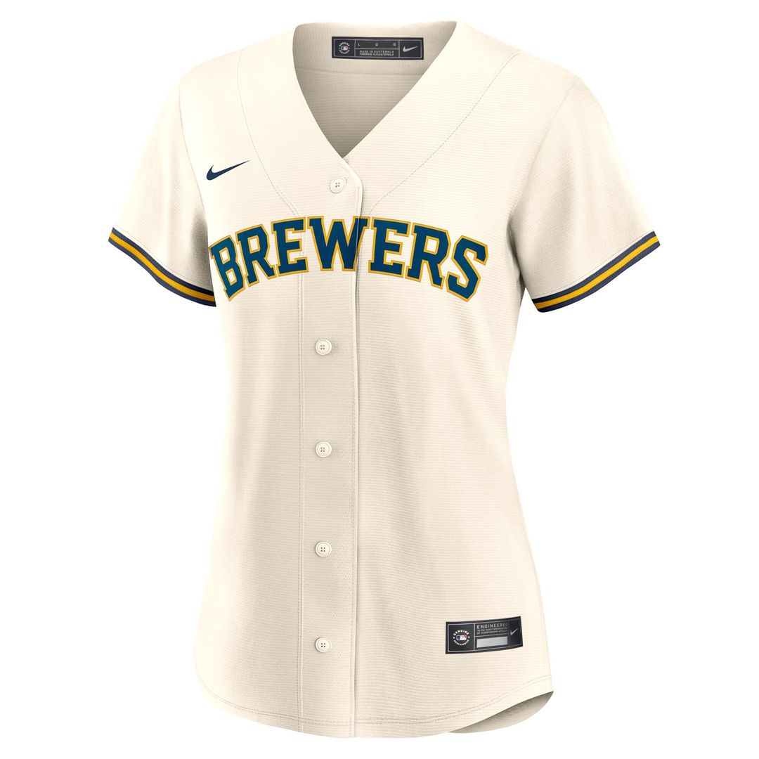 Milwaukee Brewers Christian Yelich Nike Women's Home Replica Jersey - White