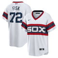 Chicago White Sox Carlton Fisk Nike Home Cooperstown Team Player Jersey - White