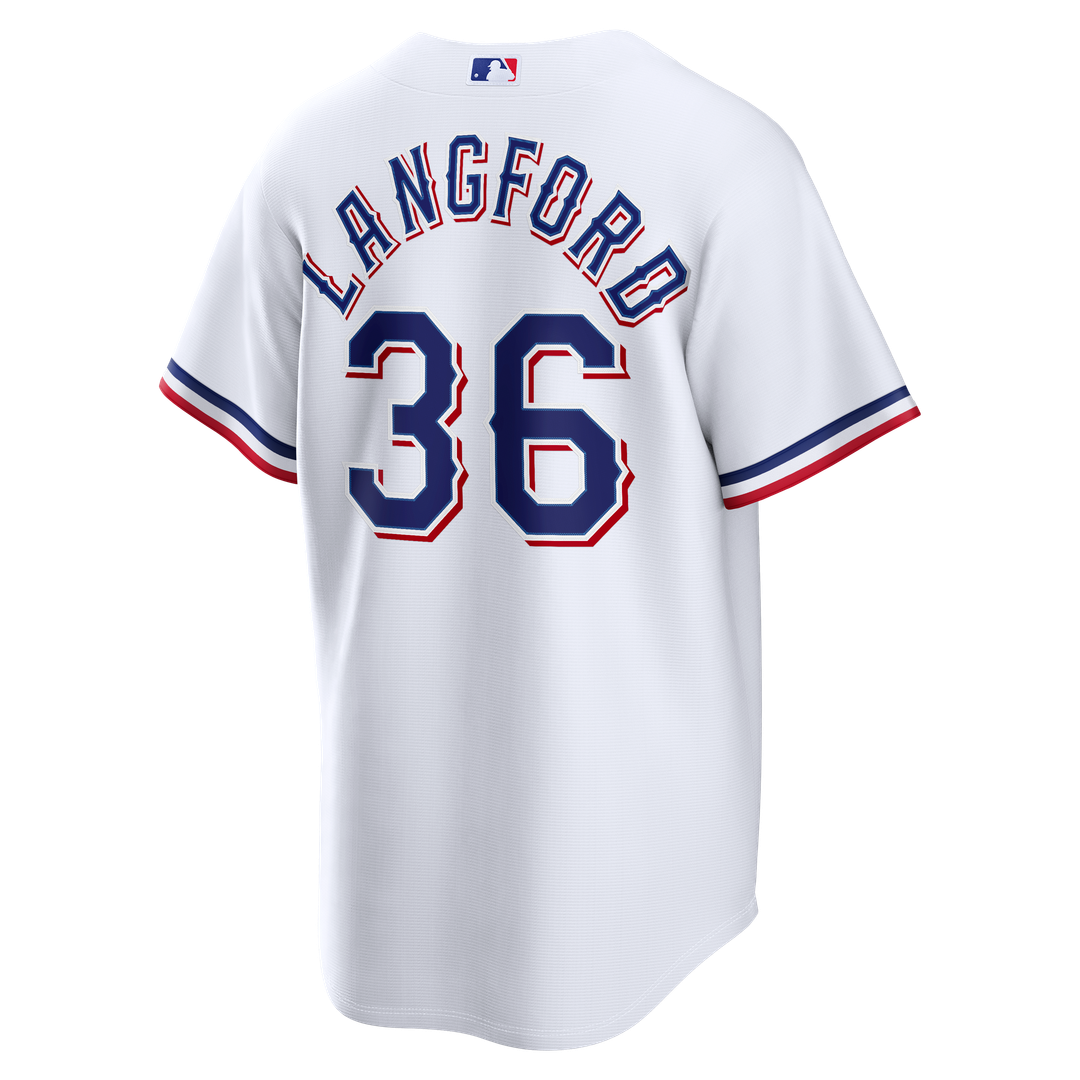Texas Rangers Wyatt Langford Nike Home Replica Jersey - White