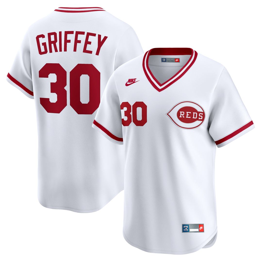 Cincinnati Reds Ken Griffey Nike Throwback Cooperstown Limited Jersey - White