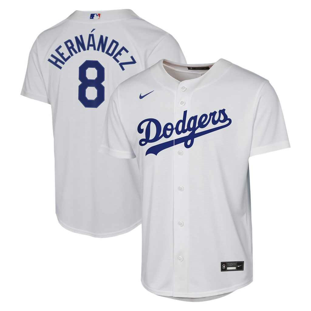 Los Angeles Dodgers Enrique Hernández Nike Youth Home Baseline Jersey - White