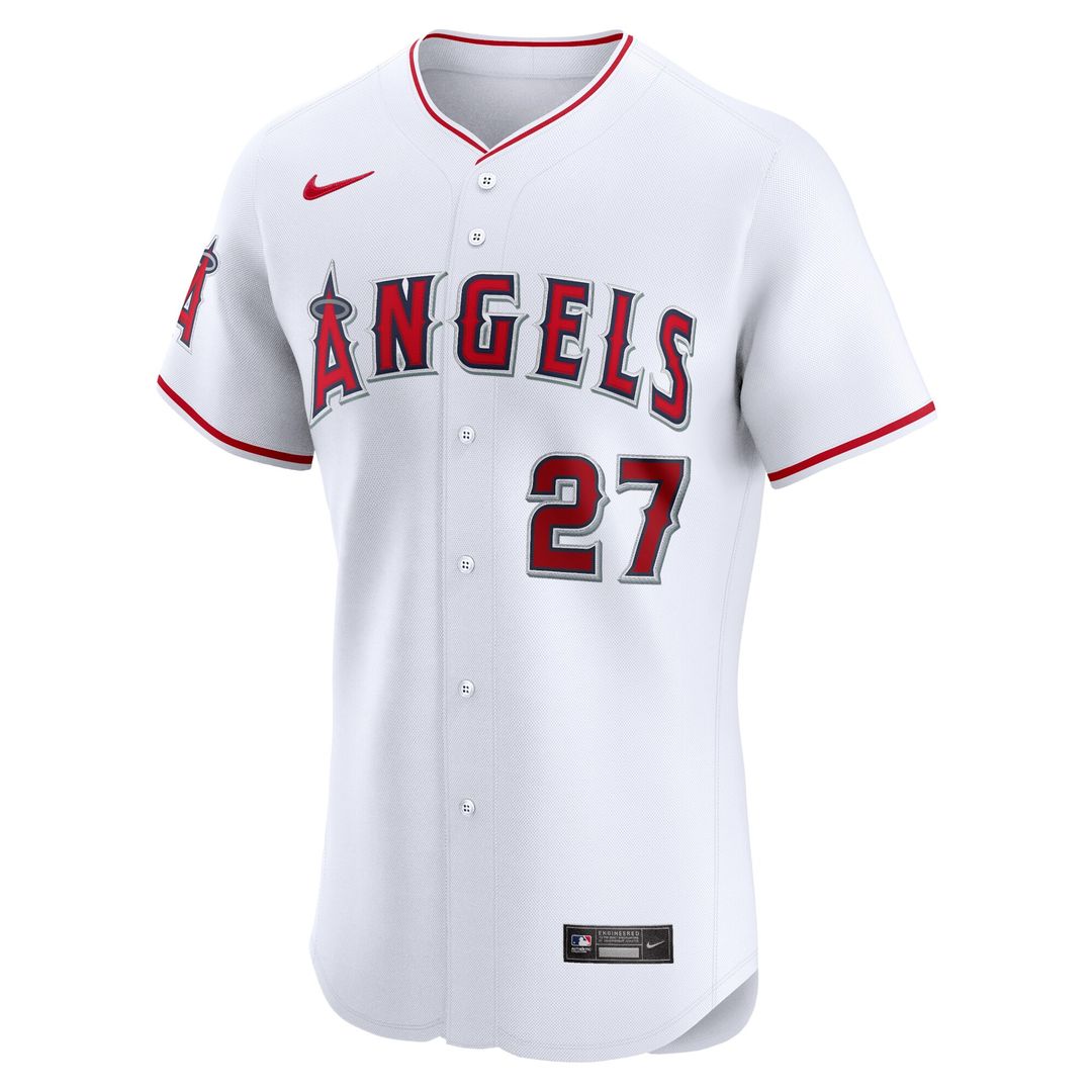 Los Angeles Angels Mike Trout Nike Home Elite Player Jersey - White