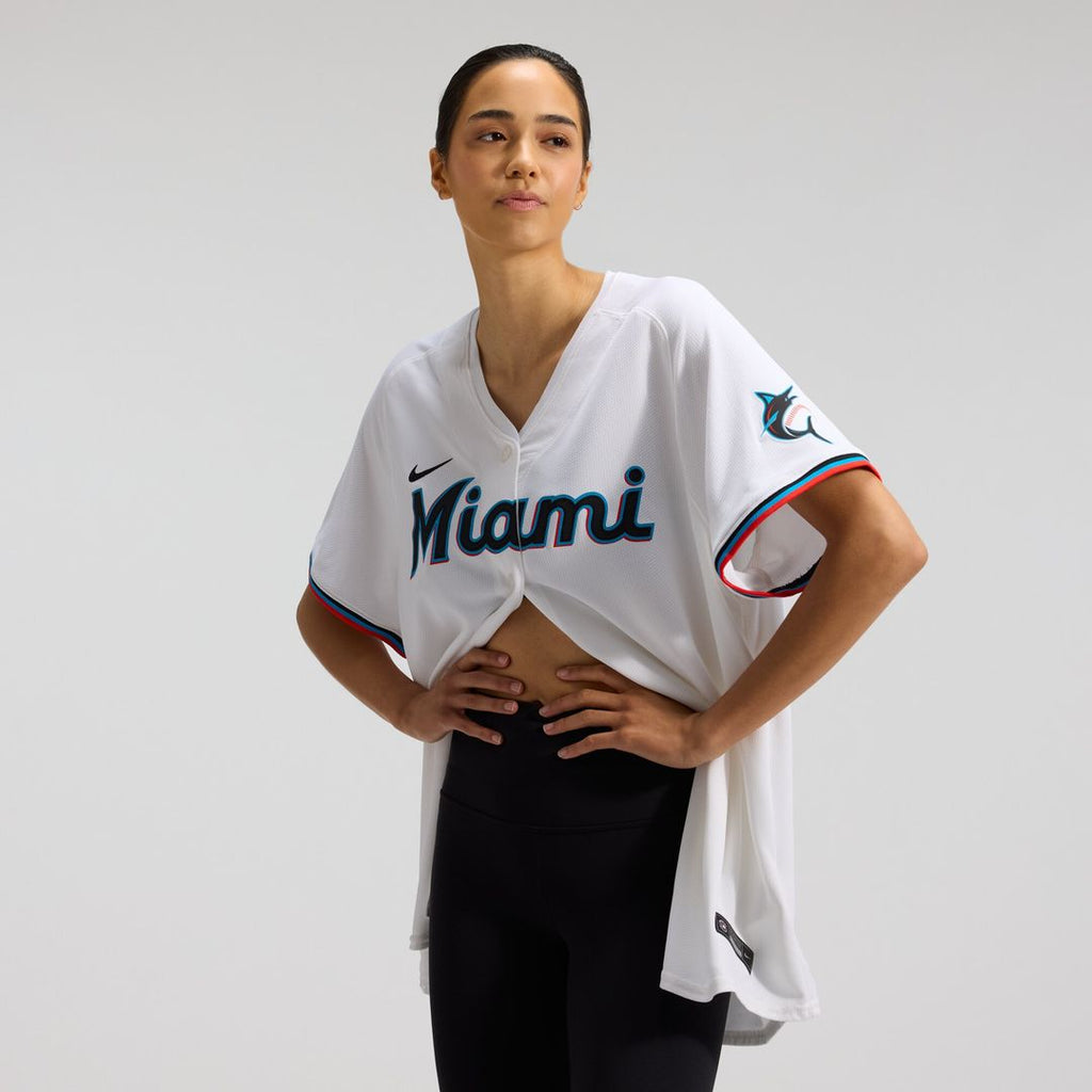Miami Marlins Sandy Alcantara Nike Women's Home Limited Player Jersey – White