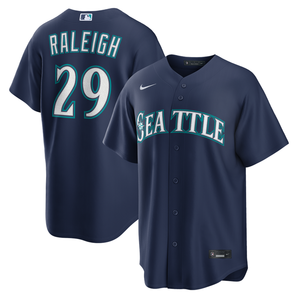 Seattle Mariners Cal Raleigh Nike Road Replica Jersey - Navy