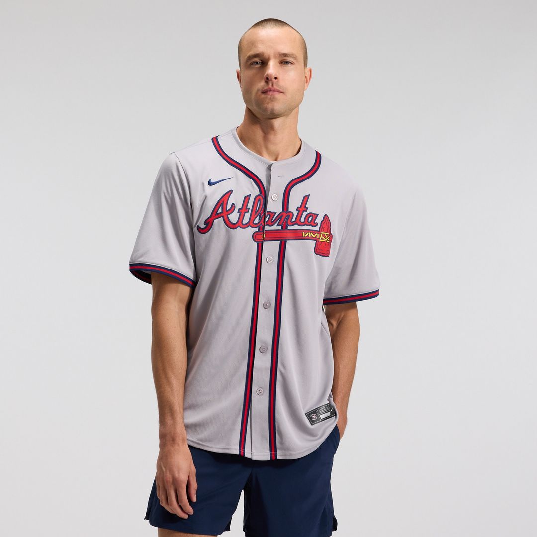 Atlanta Braves Ozzie Albies Nike Road Limited Player Jersey - Gray