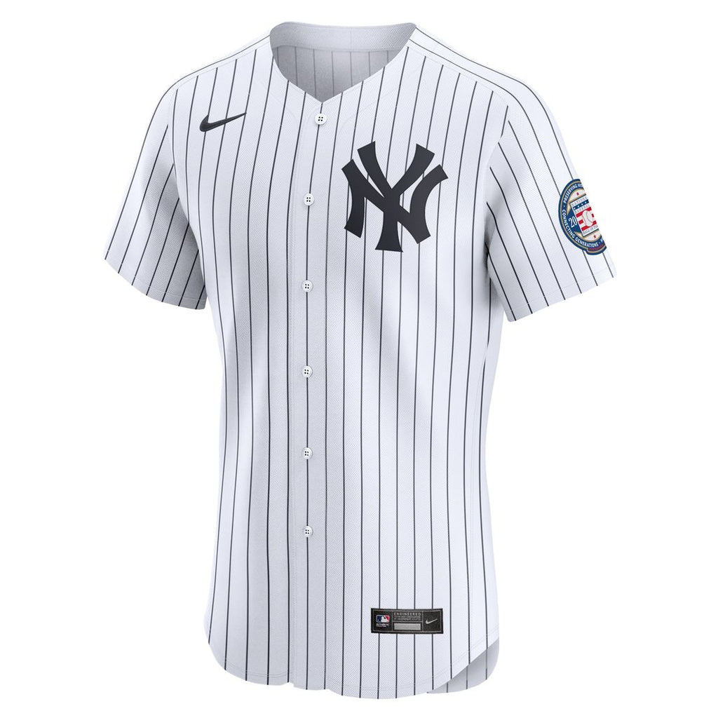 New York Yankees Derek Jeter Nike Home 2020 Hall of Fame Induction Patch Elite Player Jersey - White