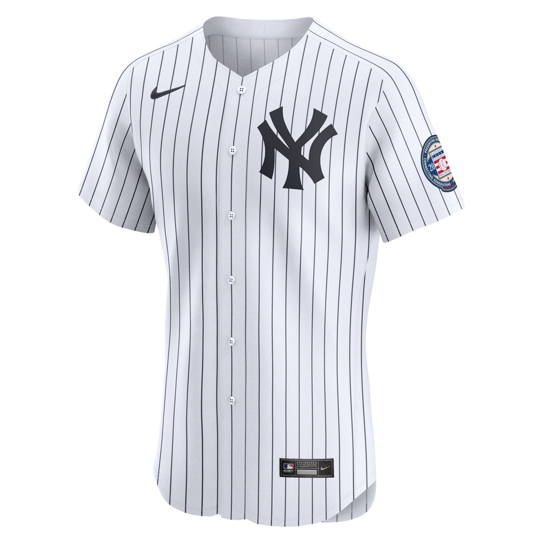 New York Yankees Derek Jeter Nike Home 2020 Hall of Fame Induction Patch Elite Player Jersey - White