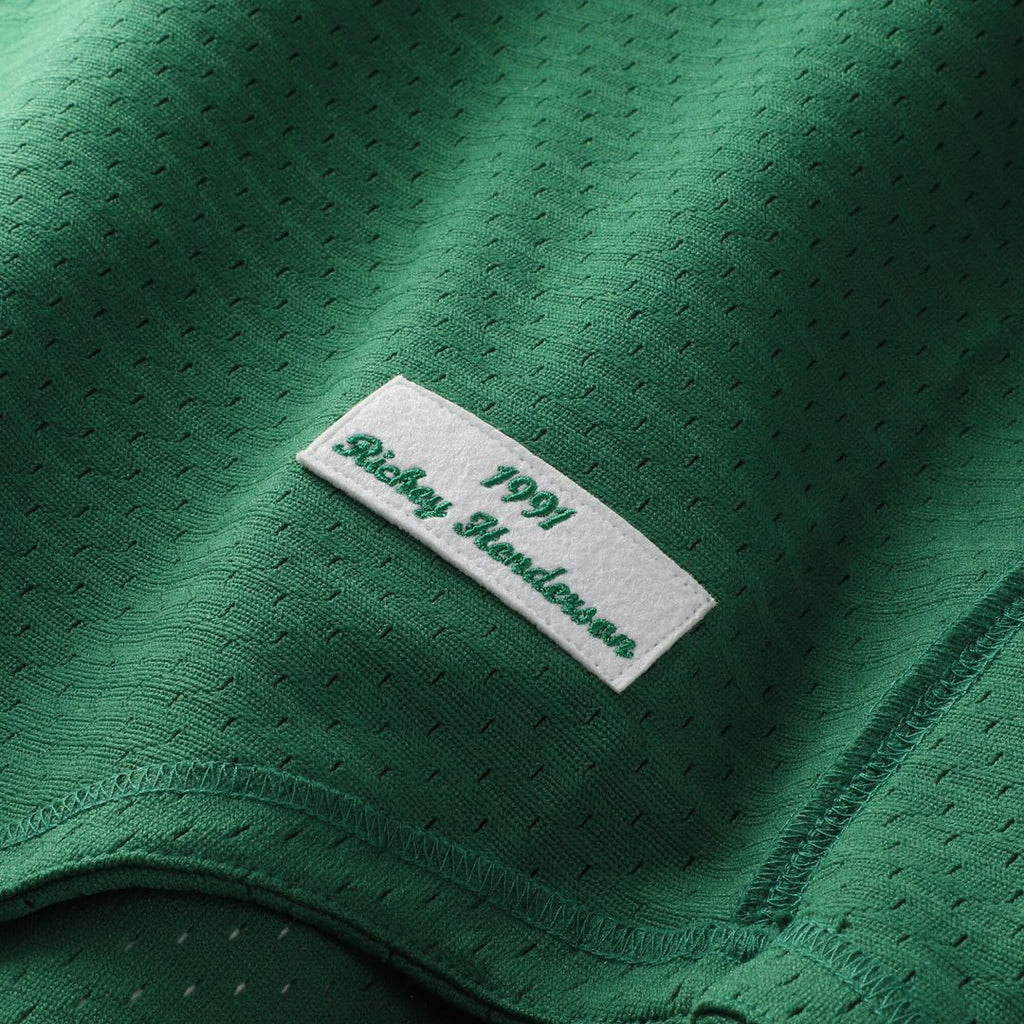 Athletics Rickey Henderson Mitchell & Ness Authentic Batting Practice Jersey - Green
