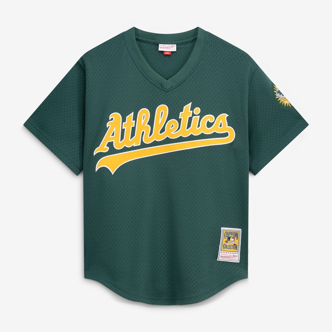 Athletics Rickey Henderson Mitchell & Ness Authentic Batting Practice Jersey - Green