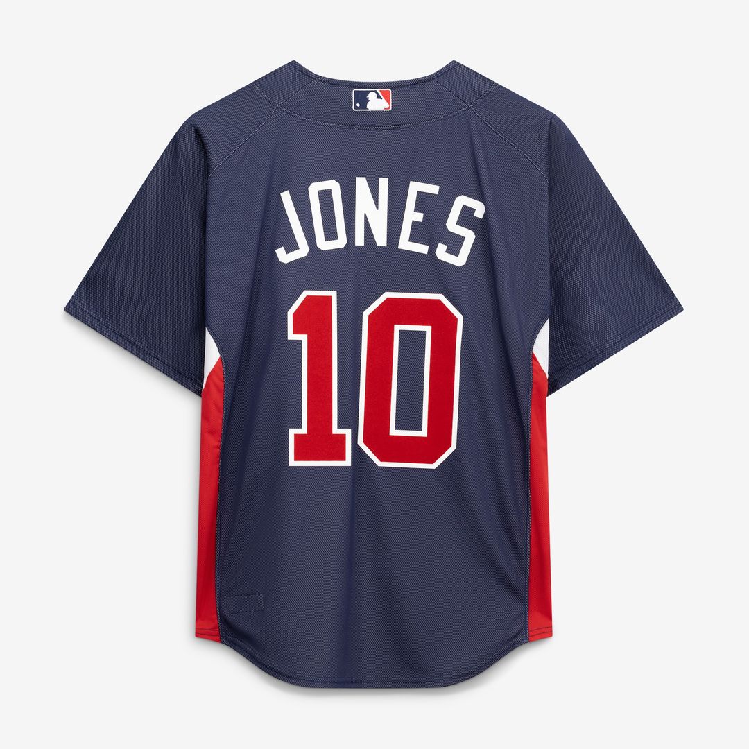 Atlanta Braves Chipper Jones Mitchell & Ness Authentic Batting Practice Jersey - Navy