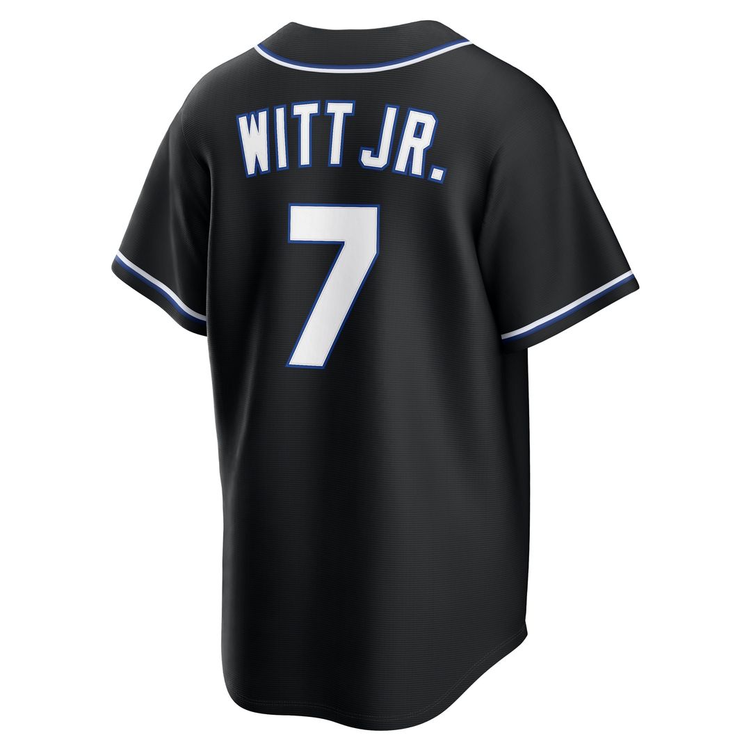 Kansas City Royals Bobby Witt Jr. Nike Fashion Replica Black Out Jersey