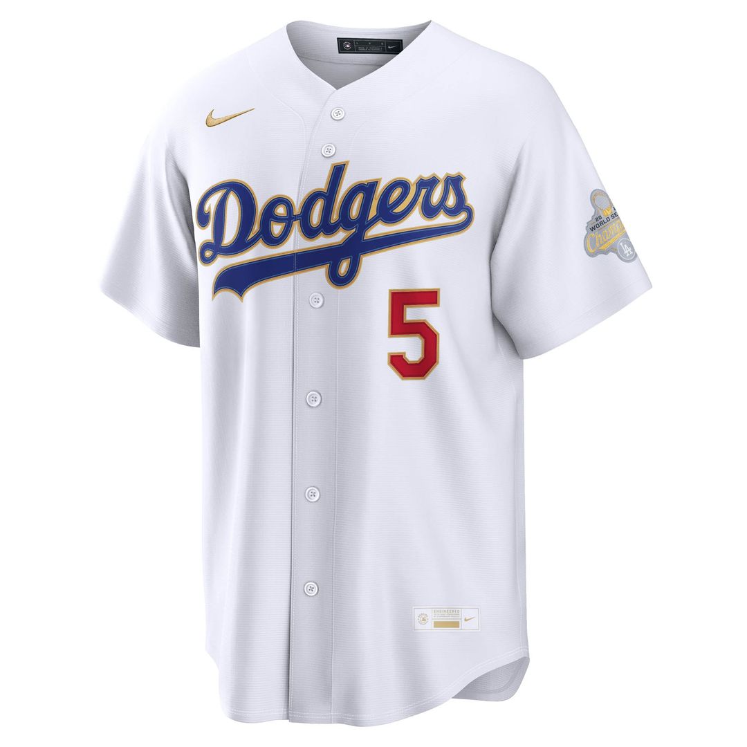 Los Angeles Dodgers Freddie Freeman Nike 2026 Gold Collection Stadium Jersey - White