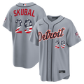 Detroit Tigers Tarik Skubal Nike USA 250 Fourth of July Road Stadium Jersey - Gray