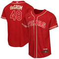 Texas Rangers Jacob deGrom Nike Youth 2026 City Connect Stadium Jersey - Red