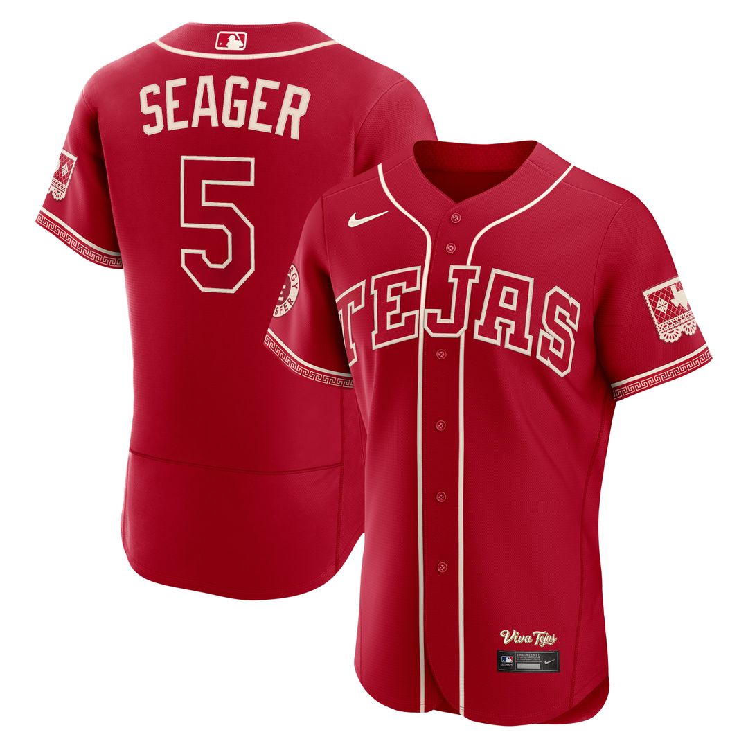 Texas Rangers Corey Seager Nike 2026 City Connect Authentic Sponsor Patch Jersey - Red