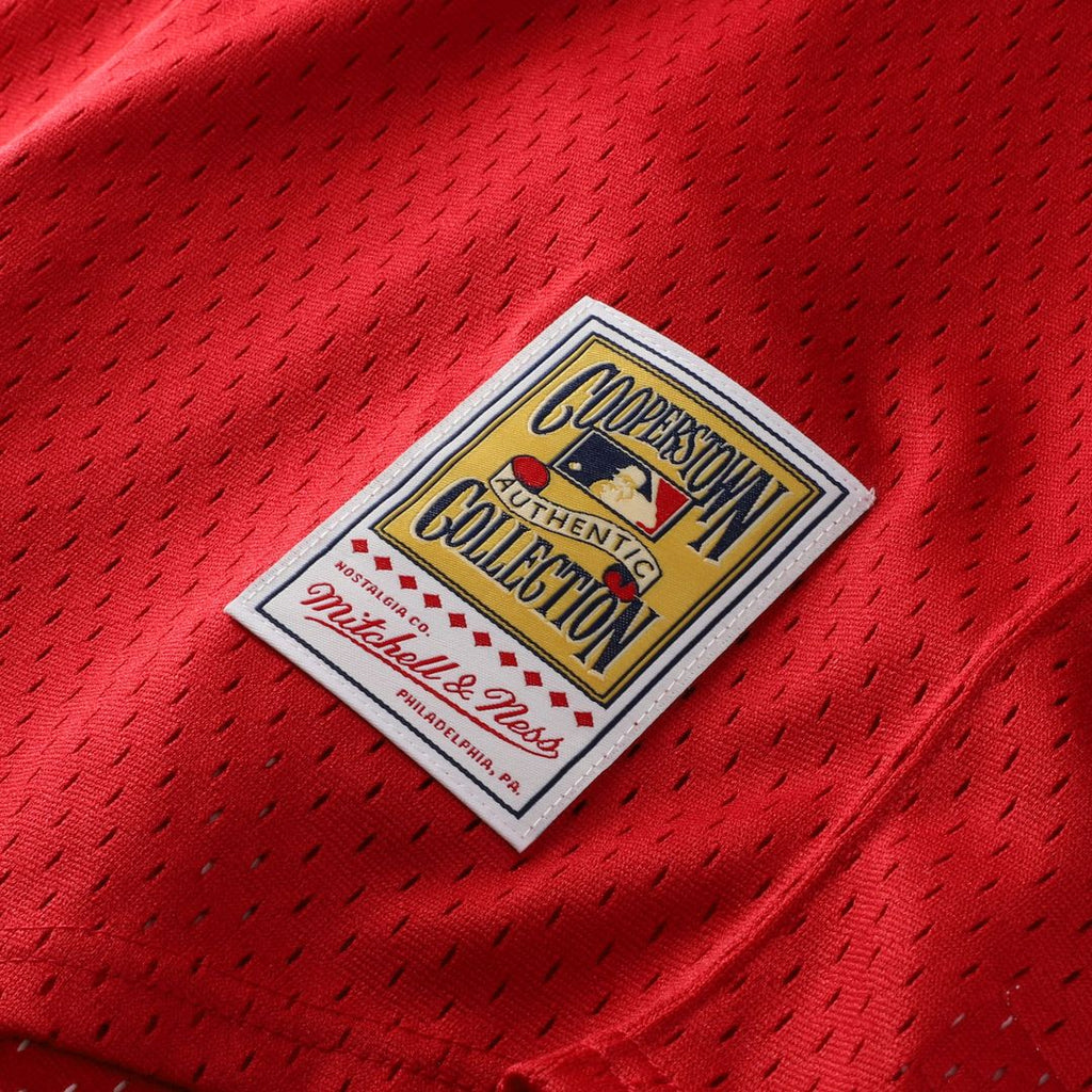 Cincinnati Reds Barry Larkin Mitchell & Ness Youth Cooperstown Mesh Batting Practice Jersey - Red