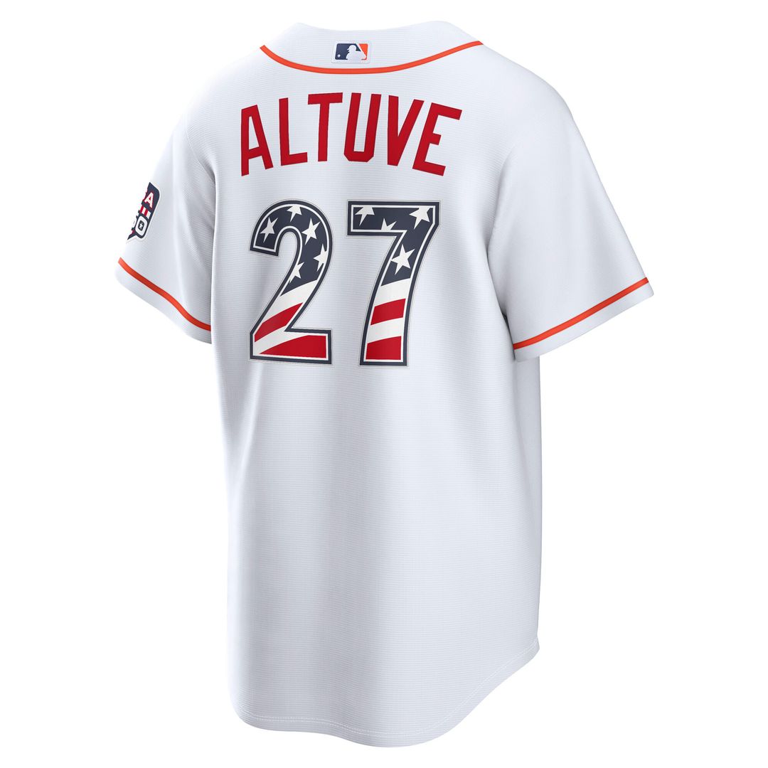 Houston Astros Jose Altuve Nike USA 250 Fourth of July Home Stadium Jersey - White