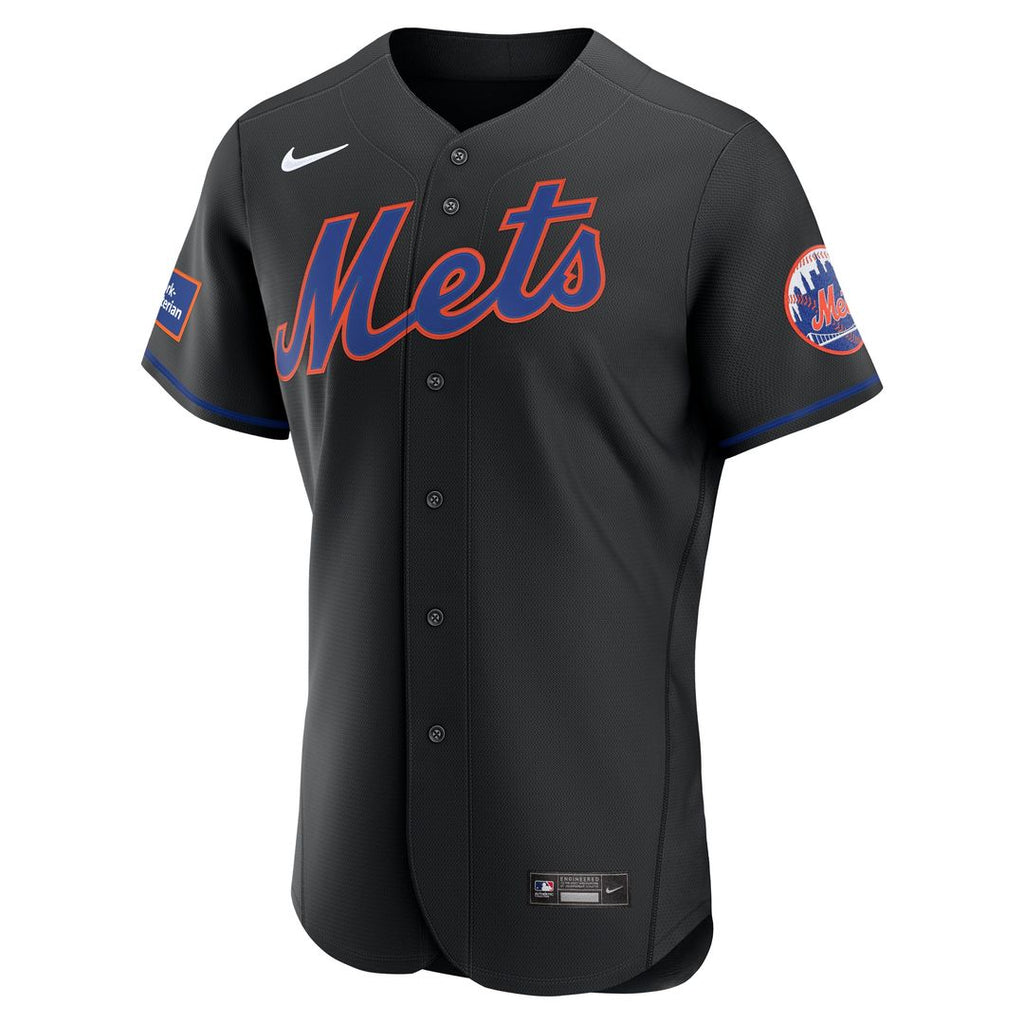 New York Mets Nike Home Sponsor Patch Authentic Jersey - White