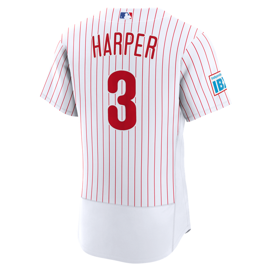 Philadelphia Phillies Bryce Harper Nike Alternate Authentic Sponsor Patch Jersey - Cream