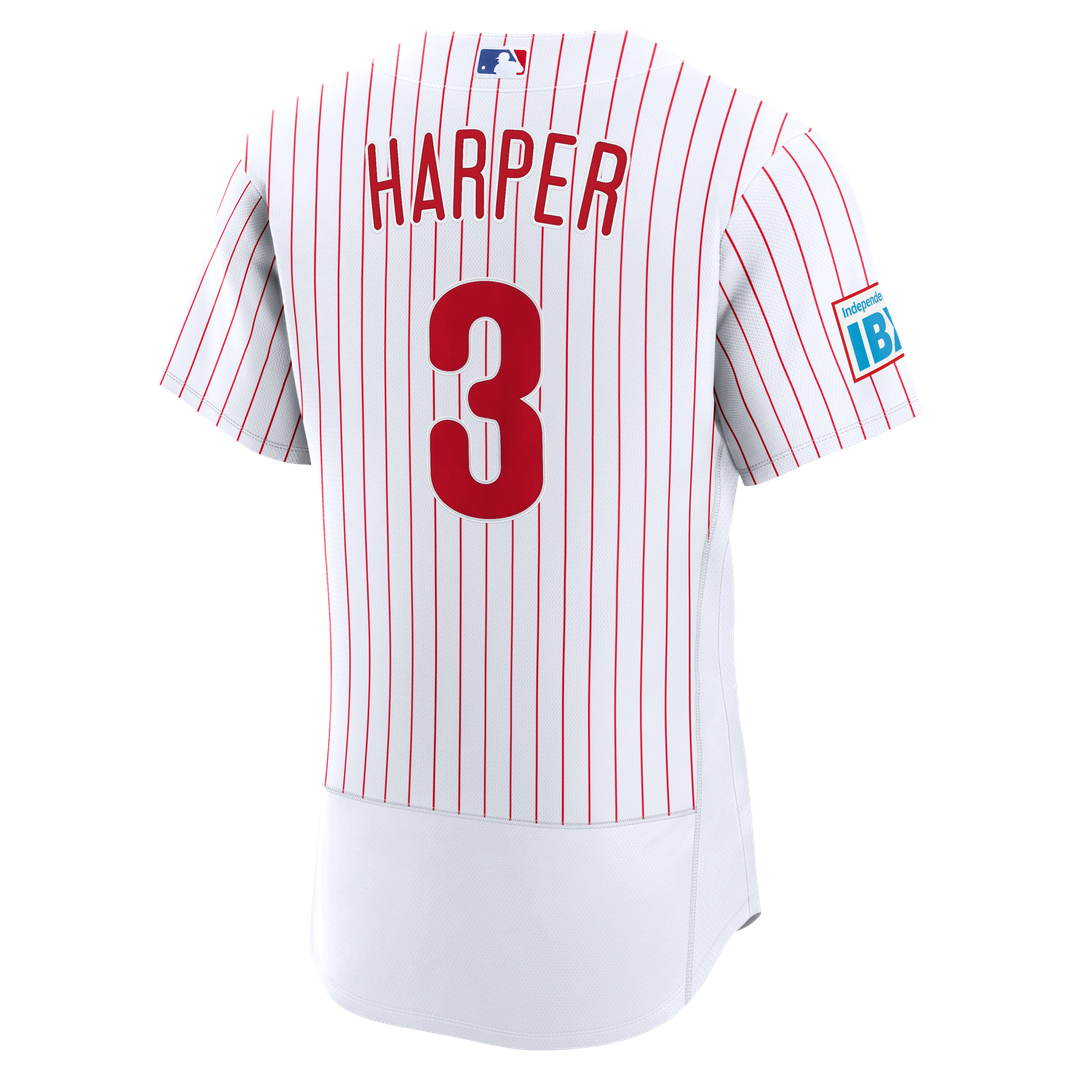 Philadelphia Phillies Bryce Harper Nike Alternate Authentic Sponsor Patch Jersey - Cream