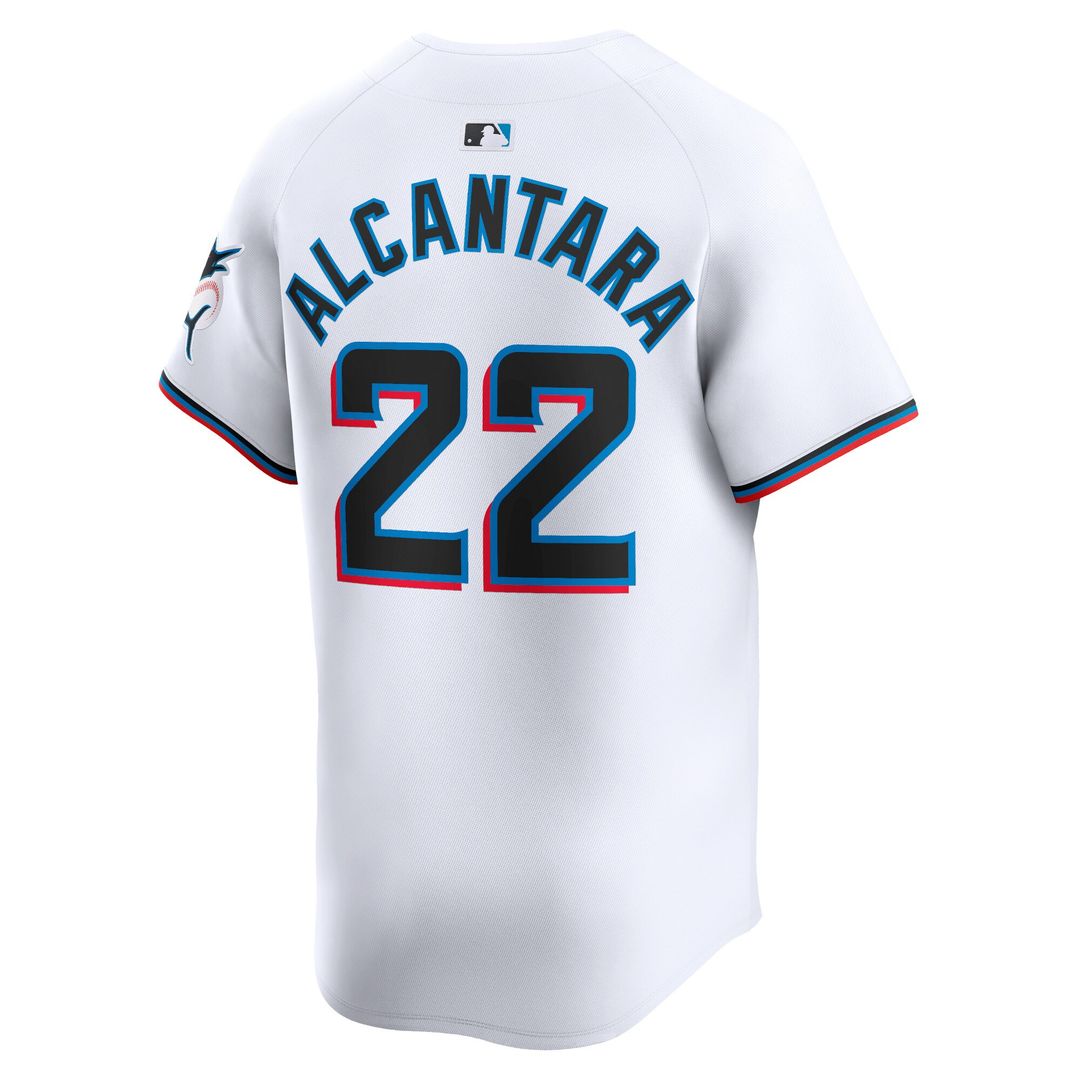 Miami Marlins Sandy Alcantara Nike Home Limited Player Jersey - White
