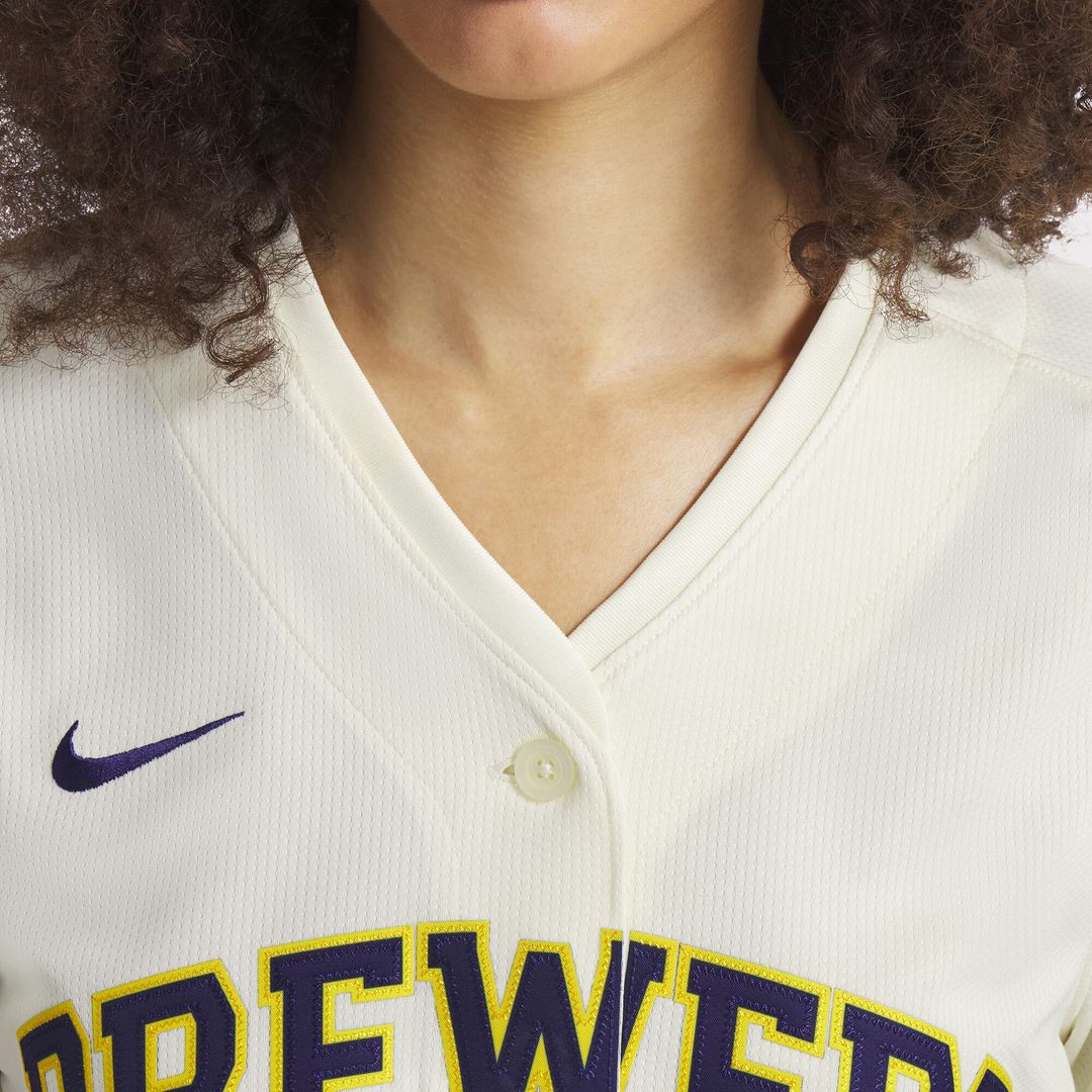 Milwaukee Brewers Christian Yelich Nike Women's Home Limited Player Jersey - Cream