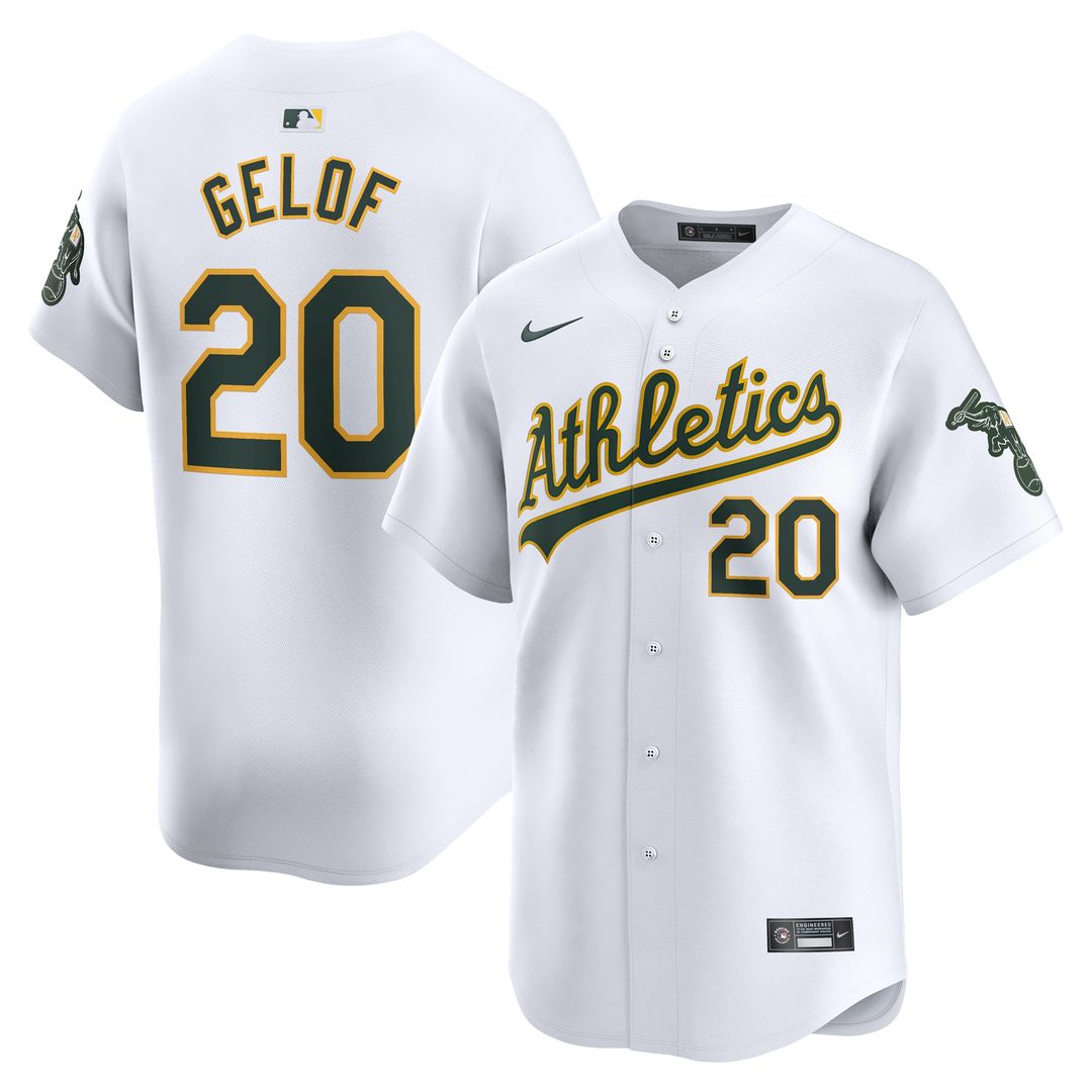 Athletics Zack Gelof Nike Home Limited Player Jersey - White