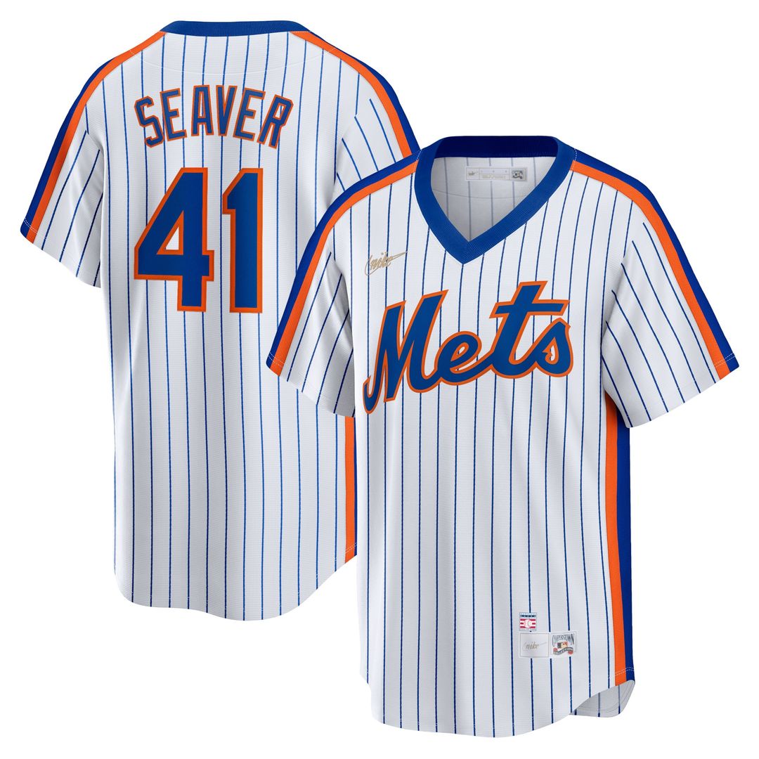 New York Mets Tom Seaver Nike Home Cooperstown Player Jersey - White