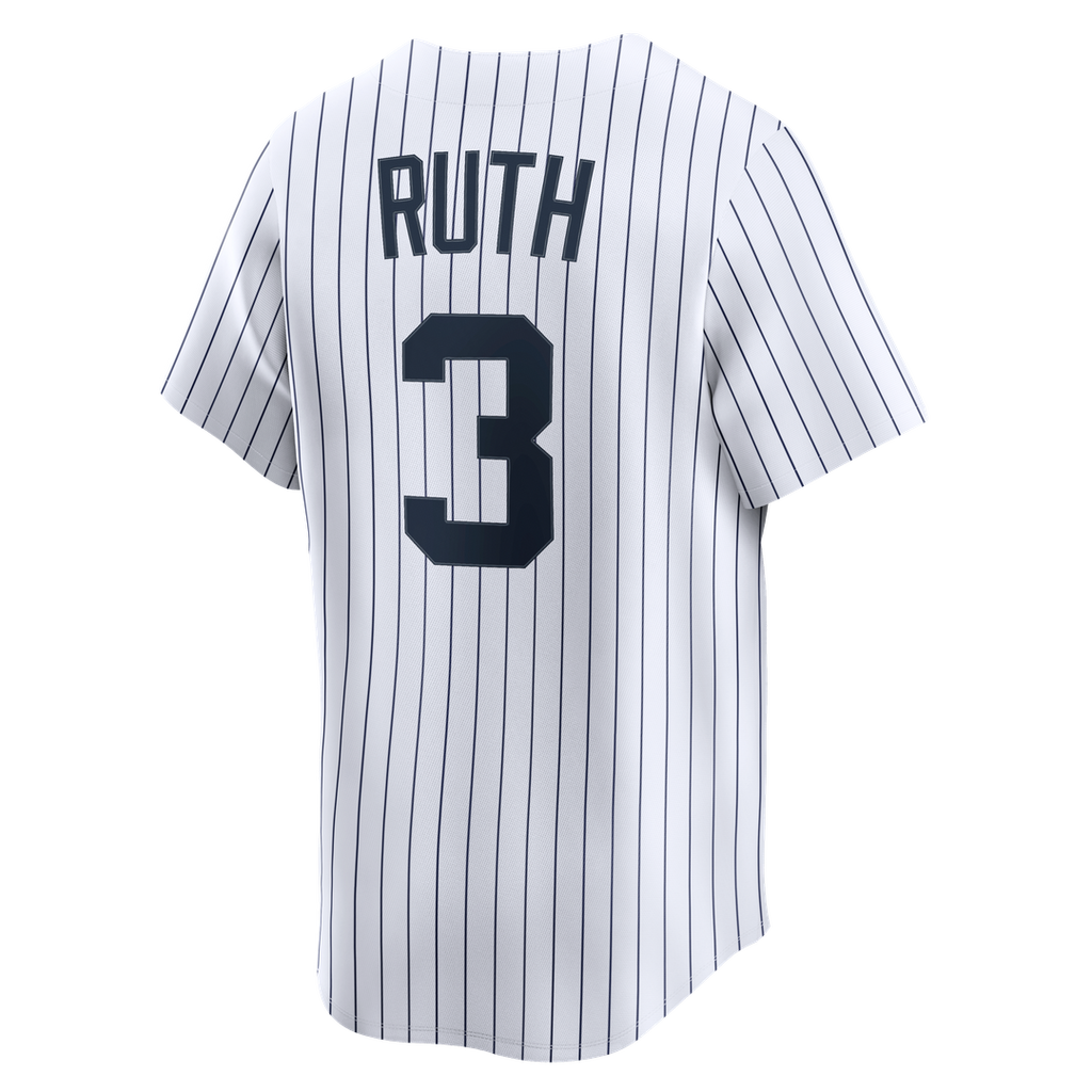 New York Yankees Babe Ruth Nike Throwback Cooperstown Limited Jersey - White