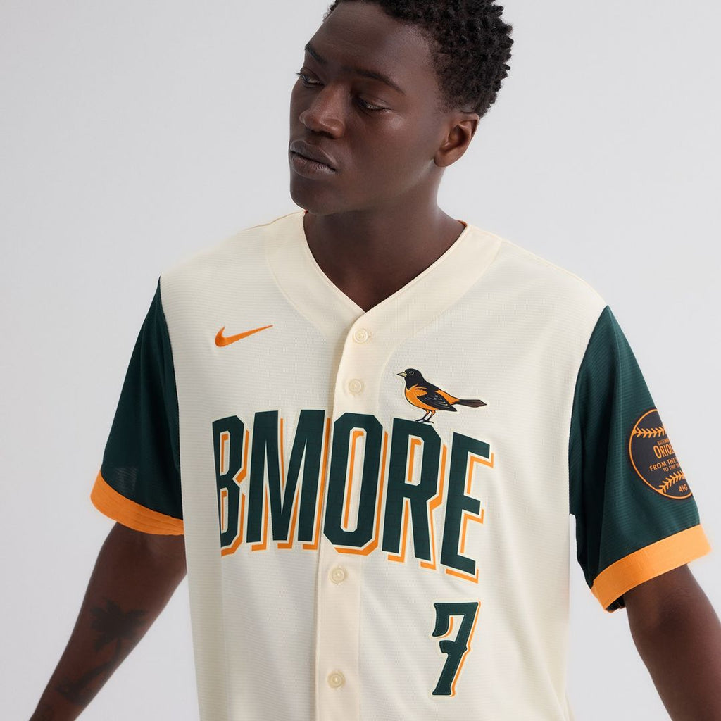 Baltimore Orioles Jackson Holliday Nike 2026 City Connect Stadium Jersey - Cream