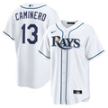 Tampa Bay Rays Junior Caminero Nike Youth Home Replica Jersey - White