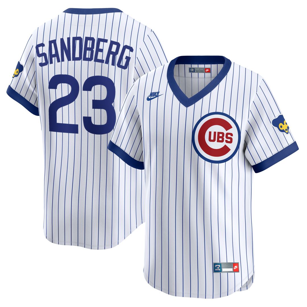 Chicago Cubs Ryne Sandberg Nike Throwback Cooperstown Limited Jersey - White