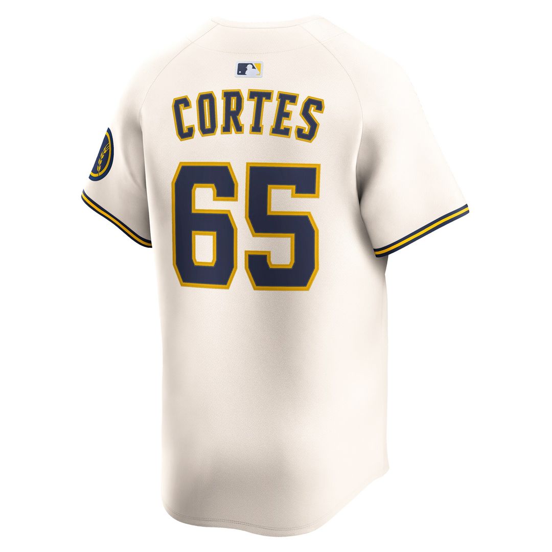 Milwaukee Brewers Nestor Cortes Nike Home Limited Player Jersey - Cream