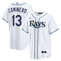 Tampa Bay Rays Junior Caminero Nike Home Replica Jersey - White