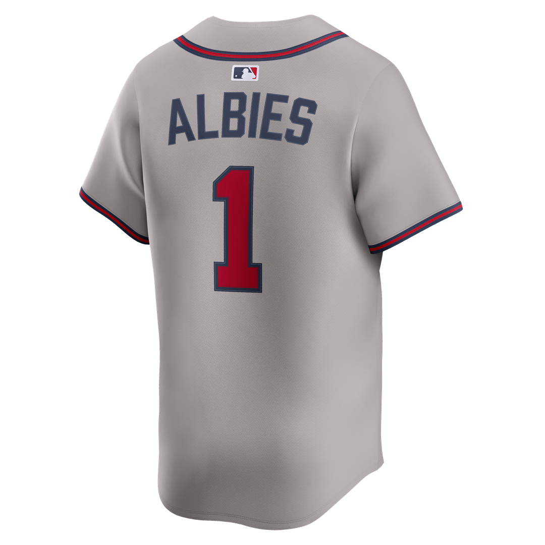 Atlanta Braves Ozzie Albies Nike Road Limited Player Jersey - Gray