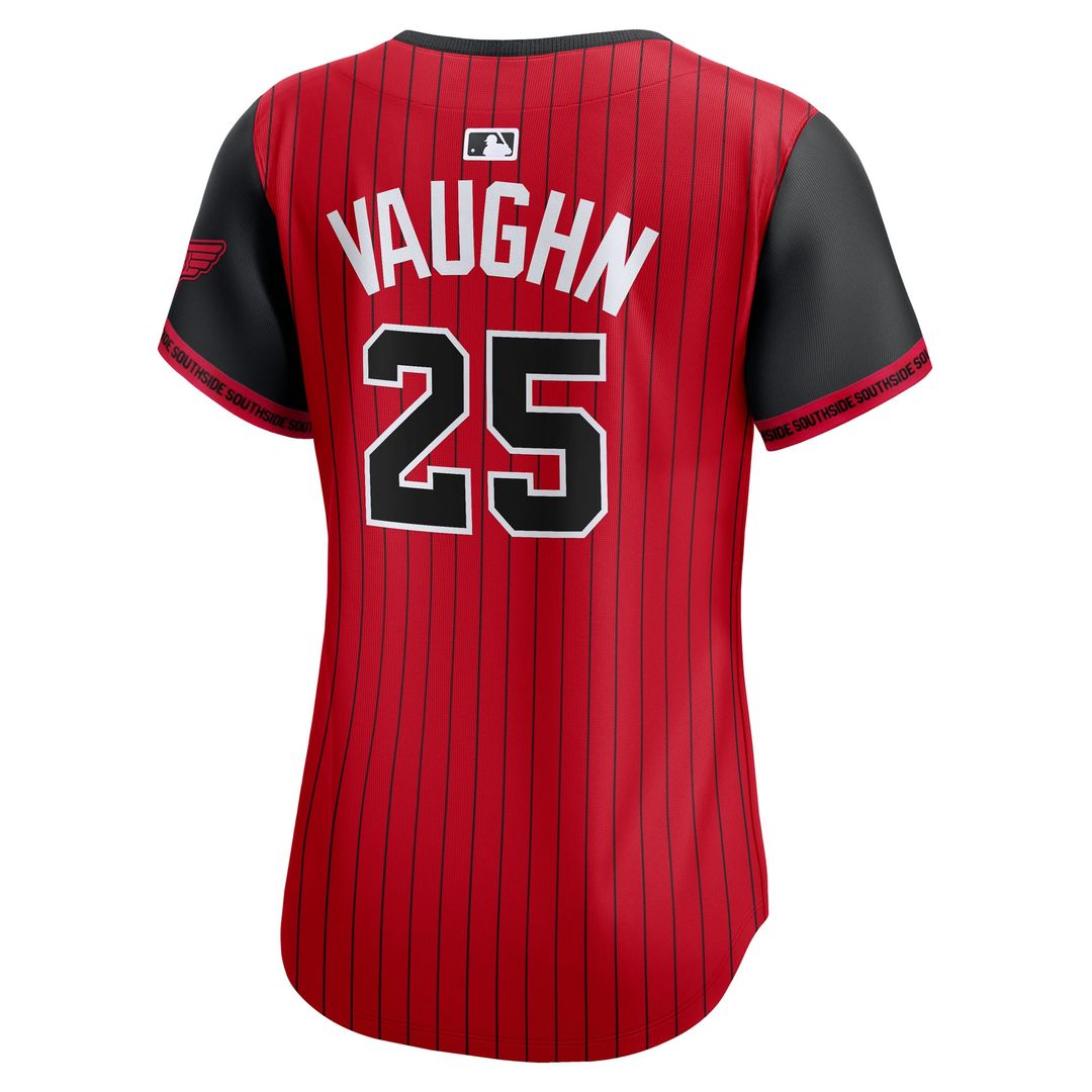 Chicago White Sox Andrew Vaughn Nike Women's 2025 City Connect Limited Player Jersey - Red/Black