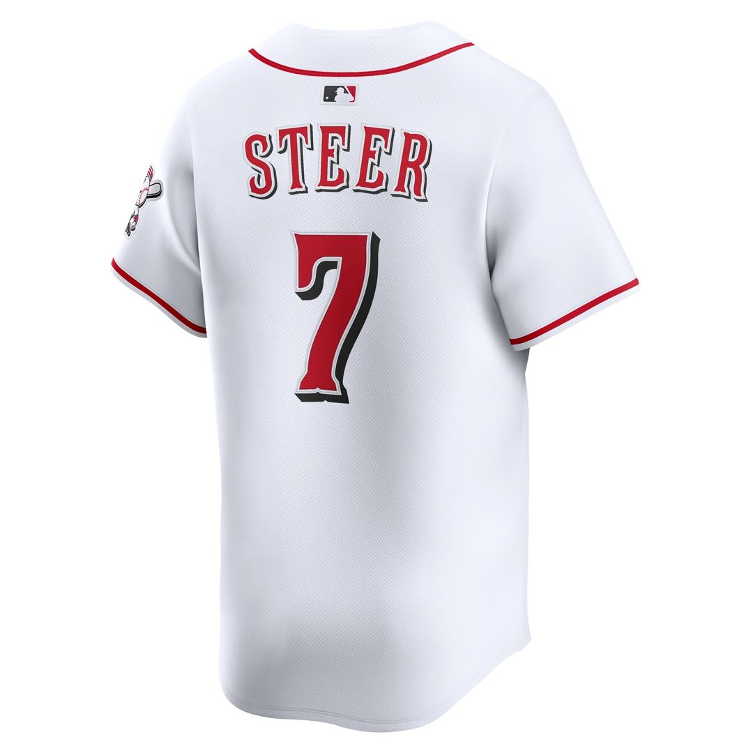 Cincinnati Reds Spencer Steer Nike Home Limited Player Jersey - White