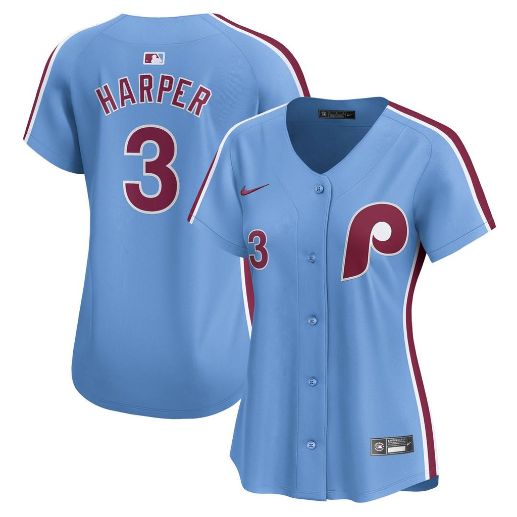 Philadelphia Phillies Bryce Harper Nike Women's Alternate Limited Player Jersey – Light Blue