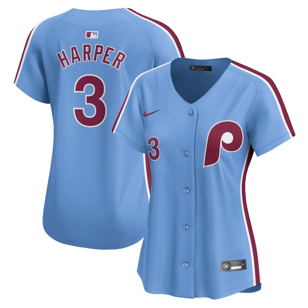Philadelphia Phillies Bryce Harper Nike Women's Alternate Limited Player Jersey – Light Blue